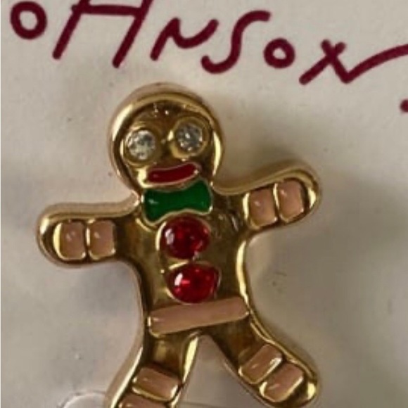 Betsey Johnson Gingerbread Man and Candy Cane Earrings - Picture 2 of 5